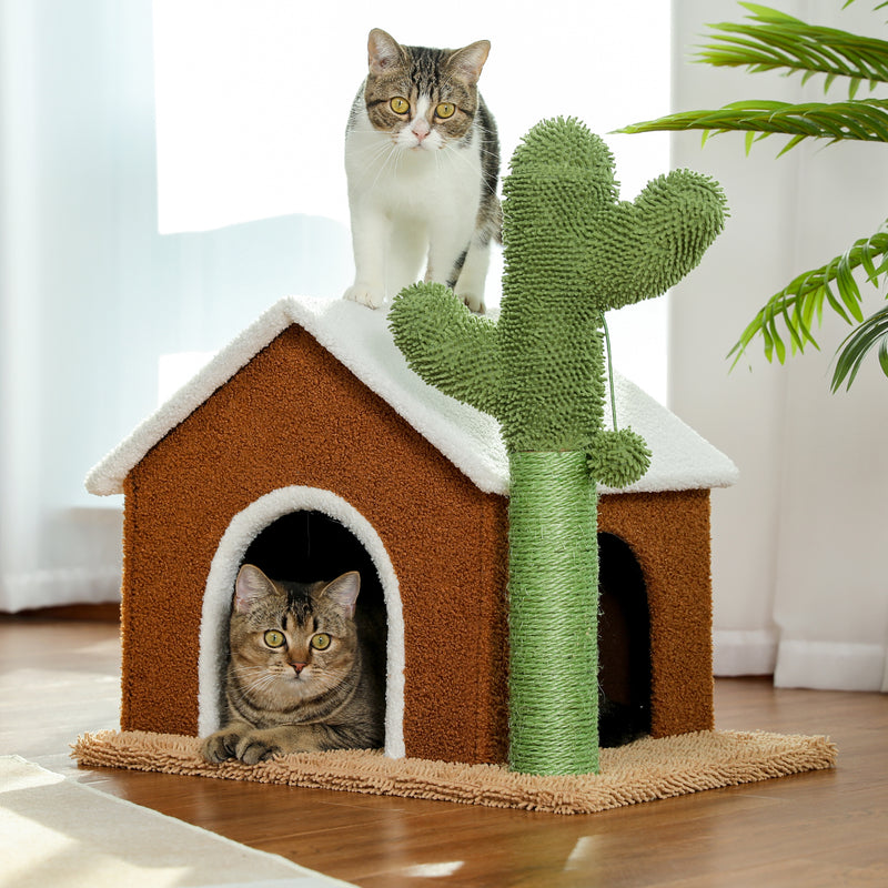 MODERN CACTUS CAT TREE HOUSE