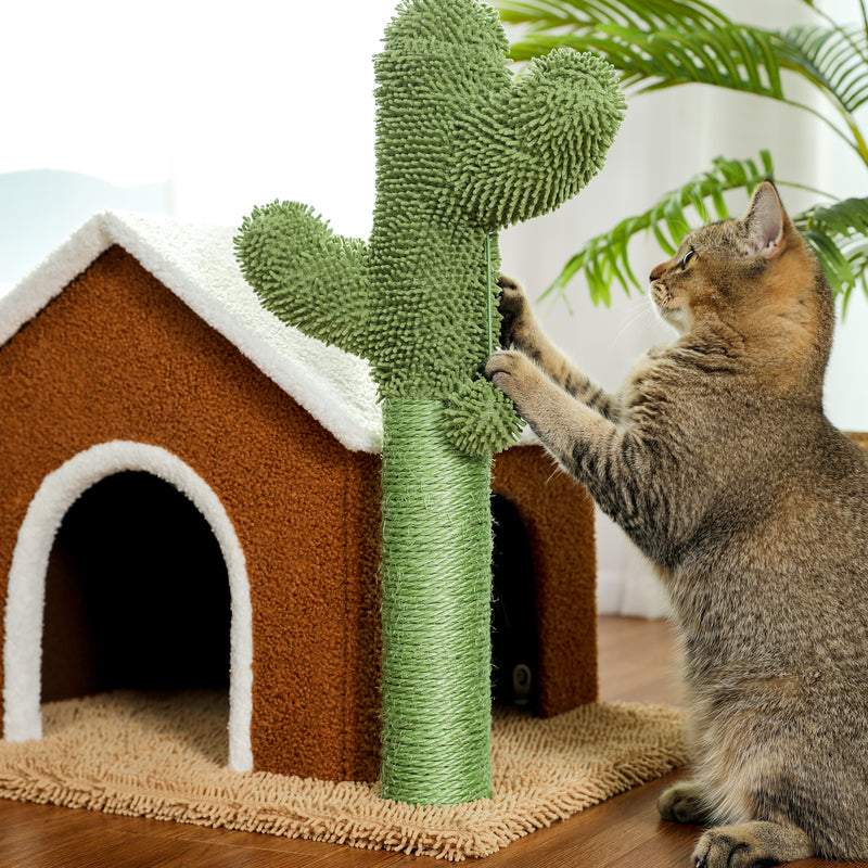 MODERN CACTUS CAT TREE HOUSE