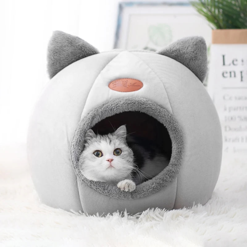 Cat Beds for Indoor Cats, Cat Cave, Cat Cave for Indoor Cats, Cozy Hooded Cat Bed with Soft Cushion