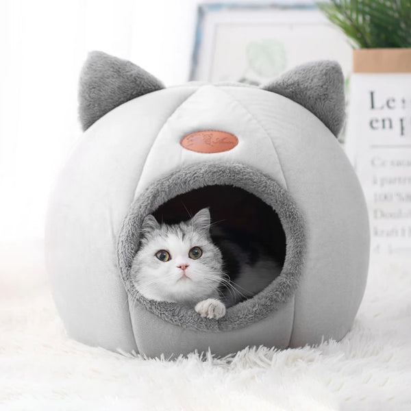 Cat Beds for Indoor Cats, Cat Cave, Cat Cave for Indoor Cats, Cozy Hooded Cat Bed with Soft Cushion