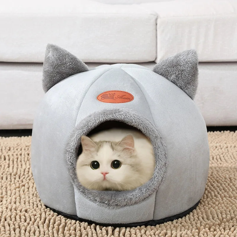 Cat Beds for Indoor Cats, Cat Cave, Cat Cave for Indoor Cats, Cozy Hooded Cat Bed with Soft Cushion