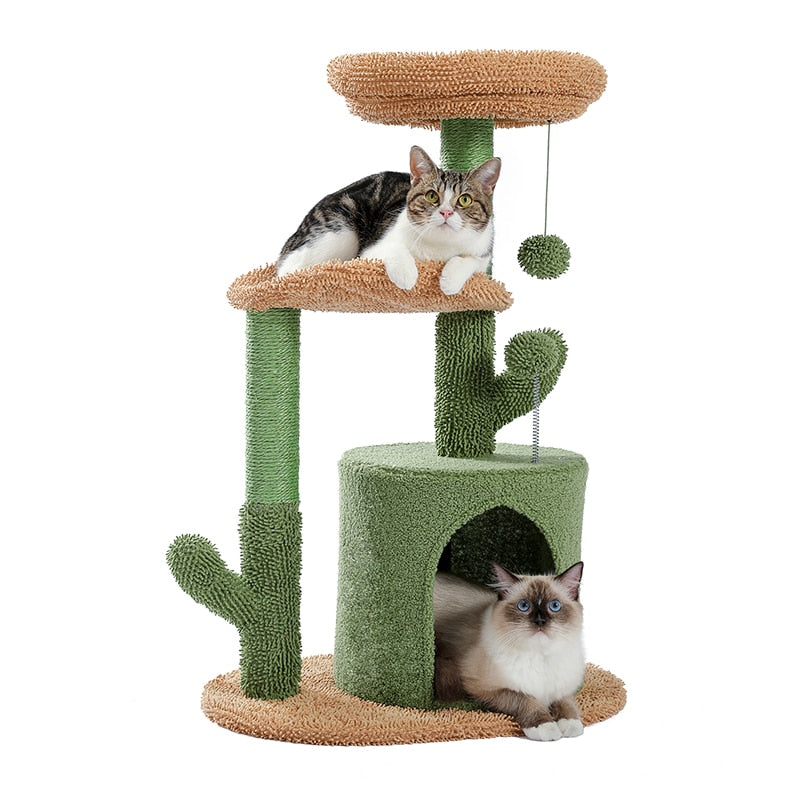 MODERN CACTUS CAT TREE HOUSE