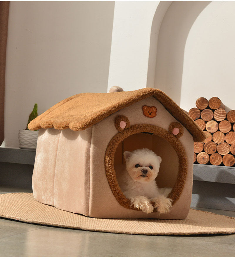 Foldable Dog House Kennel Bed