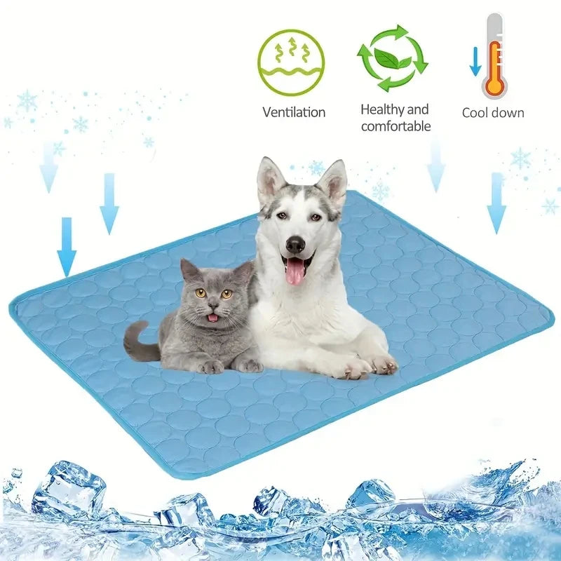Dog Cooling Mat XL – Summer Self-Cooling Gel Pad for Dogs & Cats
