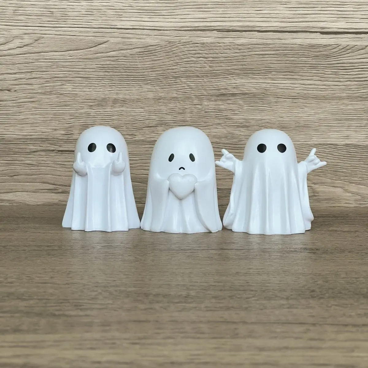Cute Halloween Ghost Figurine – Funny Resin Statue for Home Décor