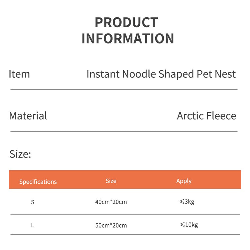 PET INSTANT NOODLE WARM BEDS