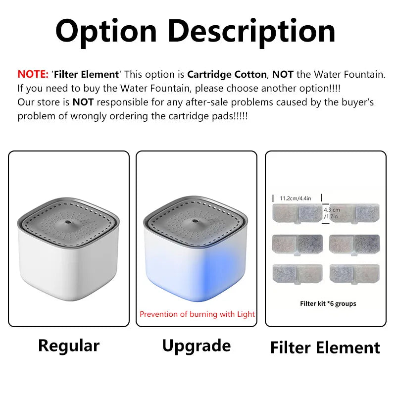 Quiet USB-powered cat dog water fountain