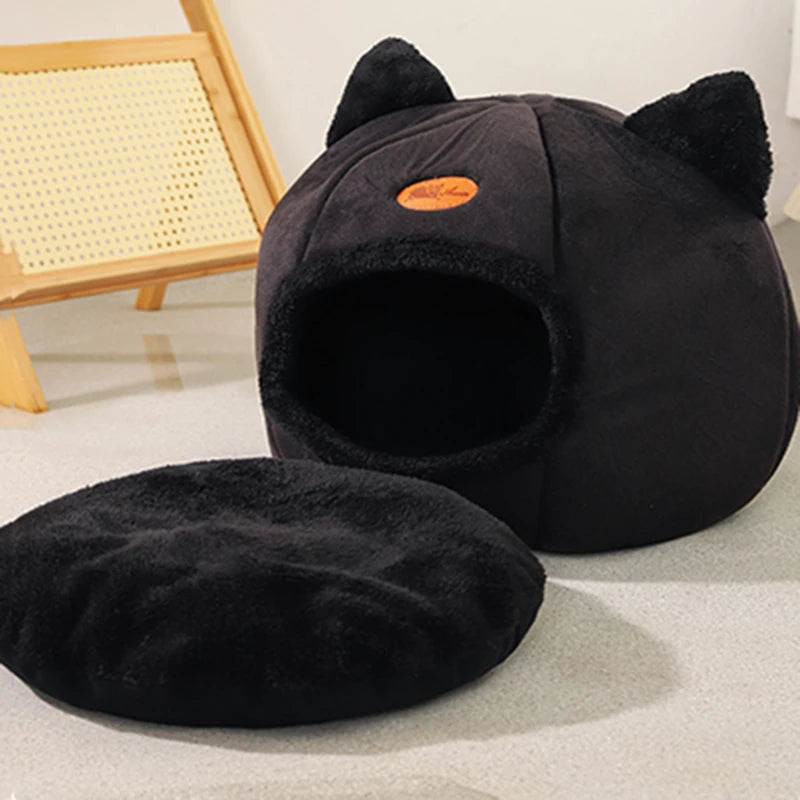 Cat Beds for Indoor Cats, Cat Cave, Cat Cave for Indoor Cats, Cozy Hooded Cat Bed with Soft Cushion