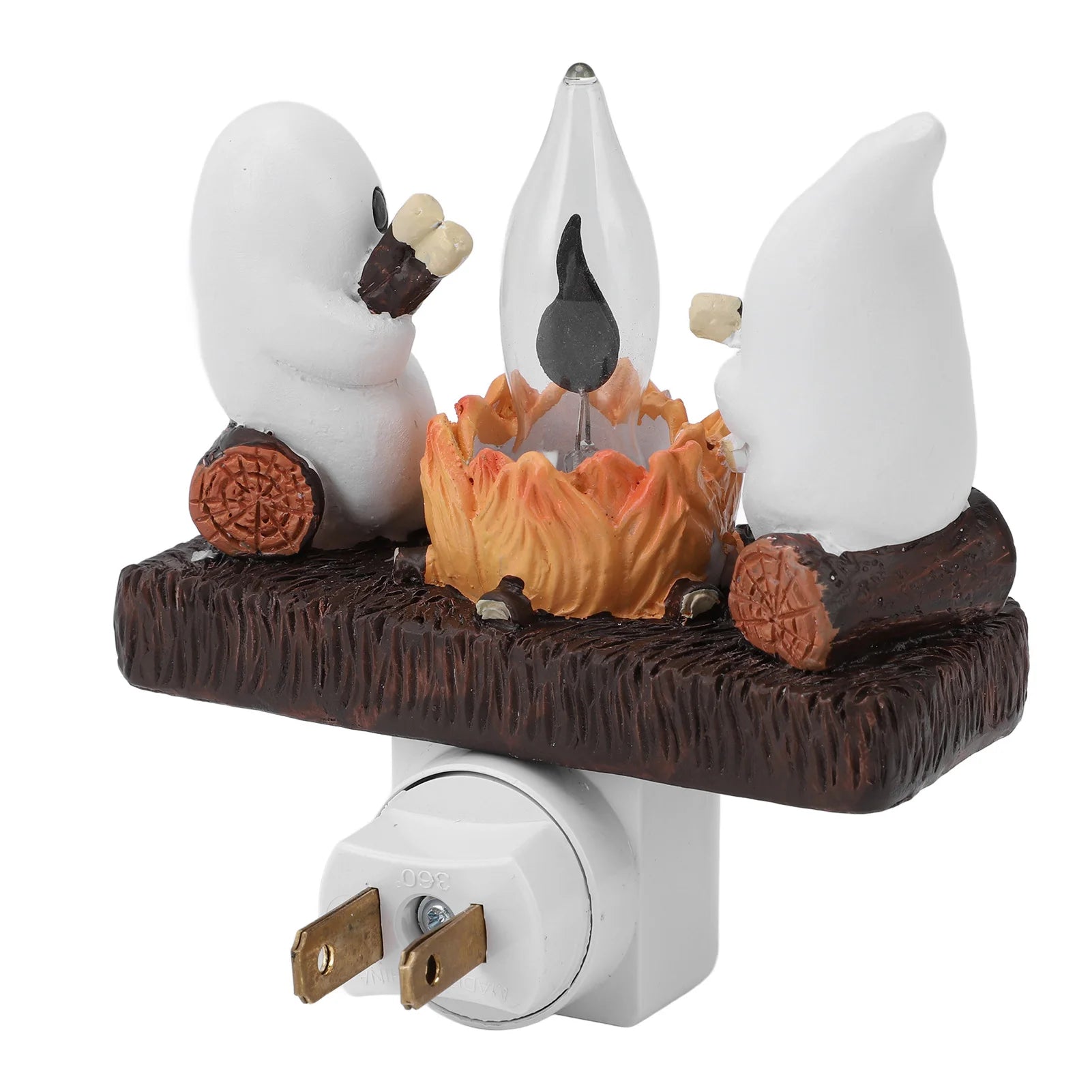 Ghost Campfire Night Light – Cute Flickering Halloween Lamp for Home Décor
