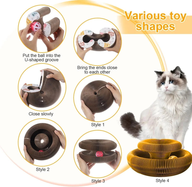 Cat Accordion Cat Toy Cat Toy Ball Scratch Pad Magic Organ Cat Scratching Board Cat Scratcher