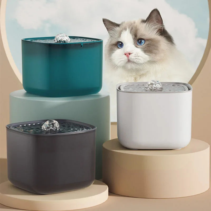 Quiet USB-powered cat dog water fountain