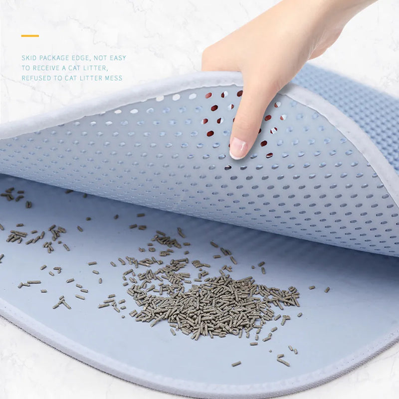 Pet Cat Litter Mat Double-Layer