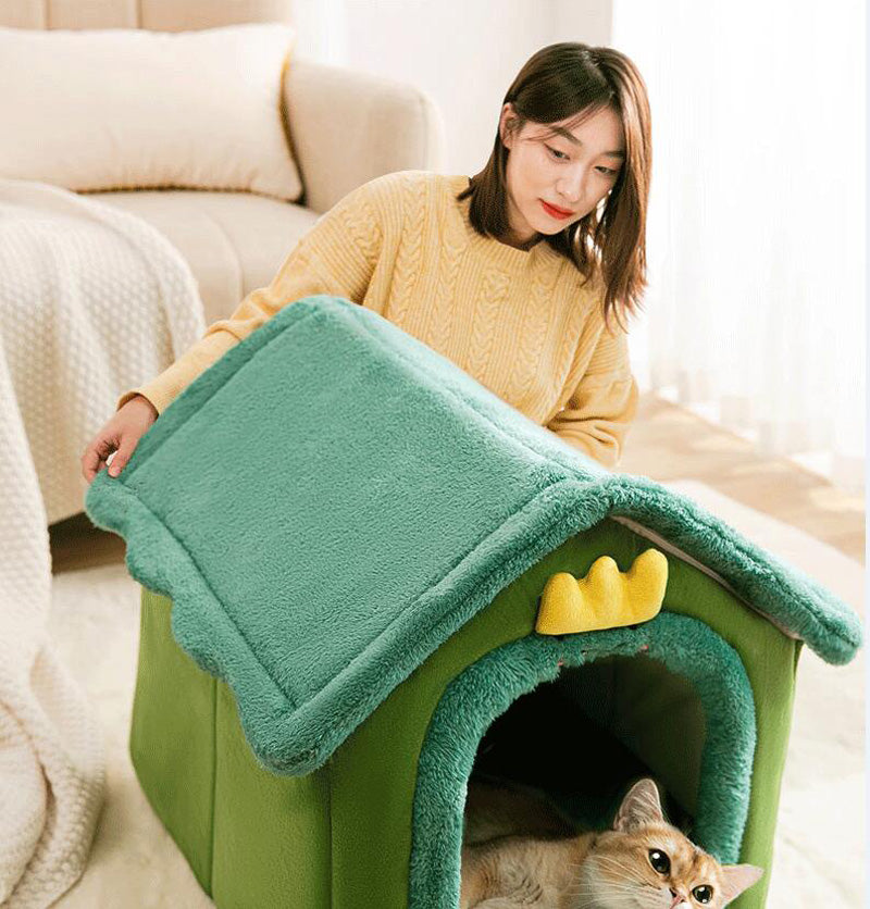 Foldable Dog House Kennel Bed