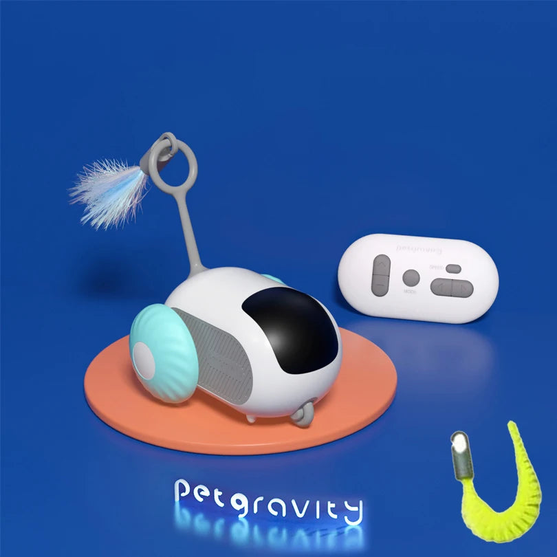 Remote Control Smart Electric Cat Toy,Interactive Cat Toys for Indoor Cats,Gravity Automatic Mobile Car Toy