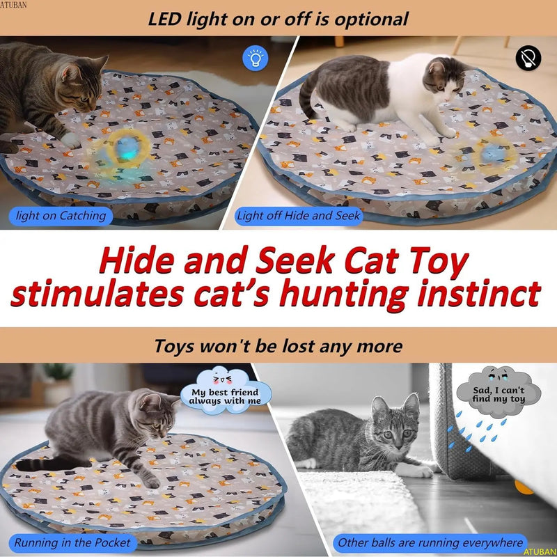 Motion-Activated Hide and Seek Cat Toy with Chirping Sounds