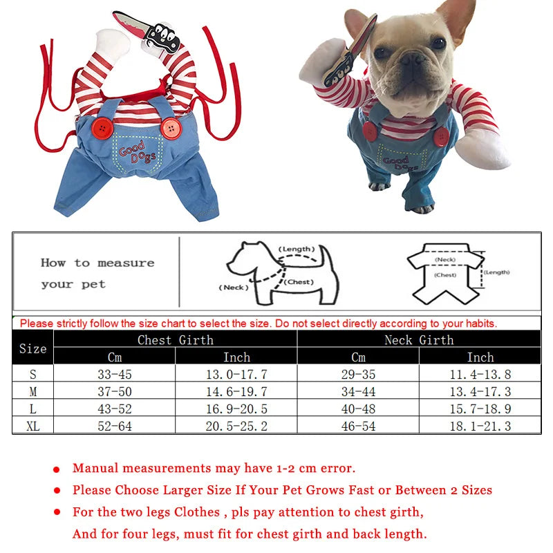 Pet Deadly Dog Costume, Cute Dog Cosplay Halloween Christmas Funny Costume