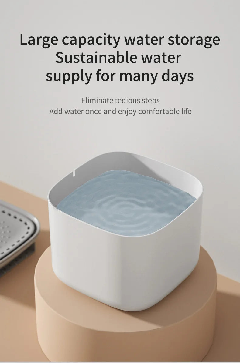 Quiet USB-powered cat dog water fountain