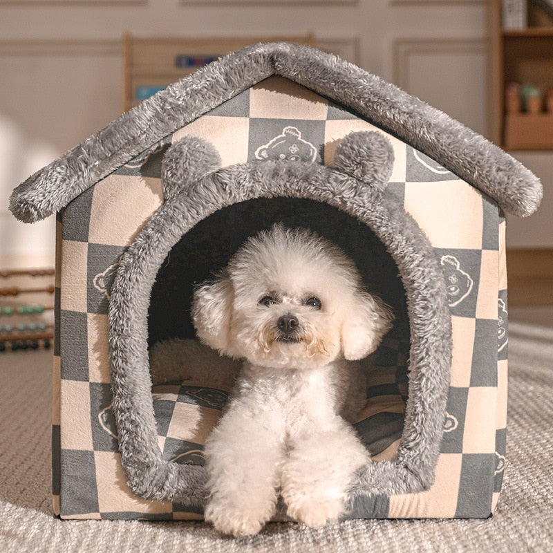 Foldable Dog House Kennel Bed