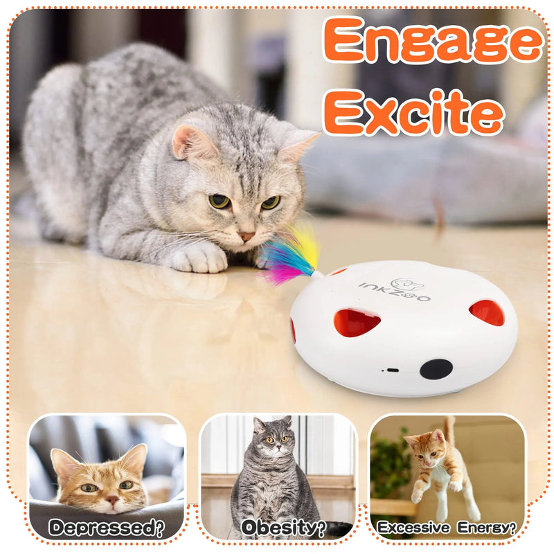 Smart Interactive Whack-A-Mole Cat Toy with Automatic 7 Holes