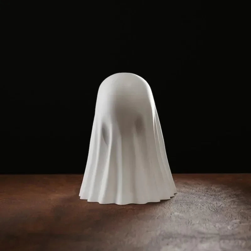 Funny Halloween Ghost Figurine – Spooky Resin Statue for Home & Party Décor
