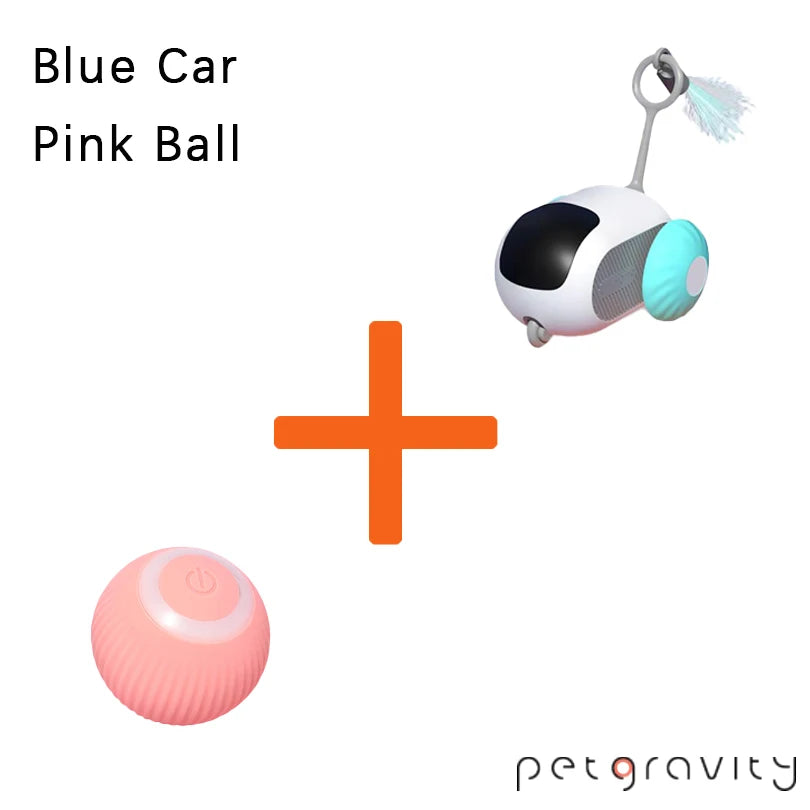 Remote Control Smart Electric Cat Toy,Interactive Cat Toys for Indoor Cats,Gravity Automatic Mobile Car Toy