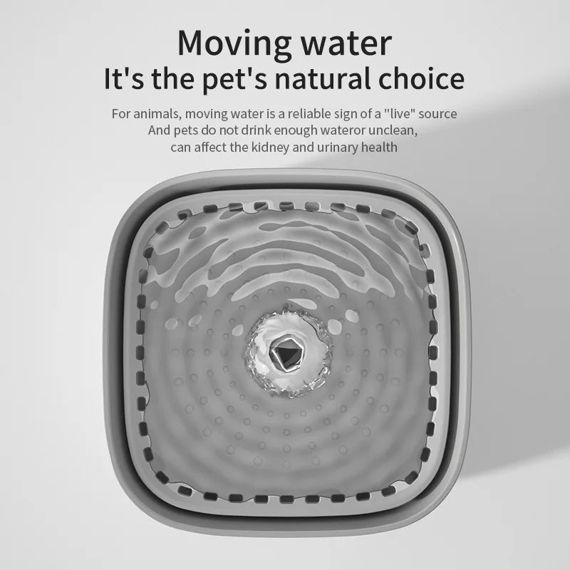 Quiet USB-powered cat dog water fountain