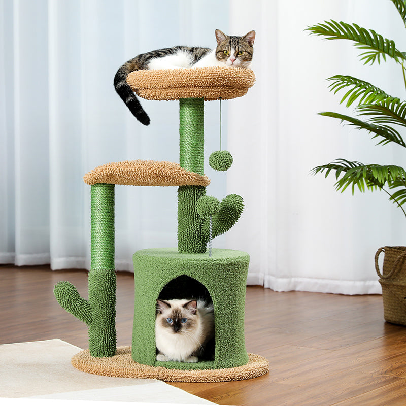 MODERN CACTUS CAT TREE HOUSE