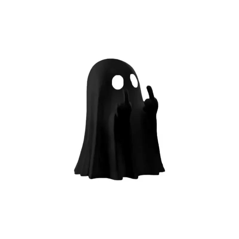 Funny Halloween Ghost Figurine – Spooky Resin Statue for Home & Party Décor