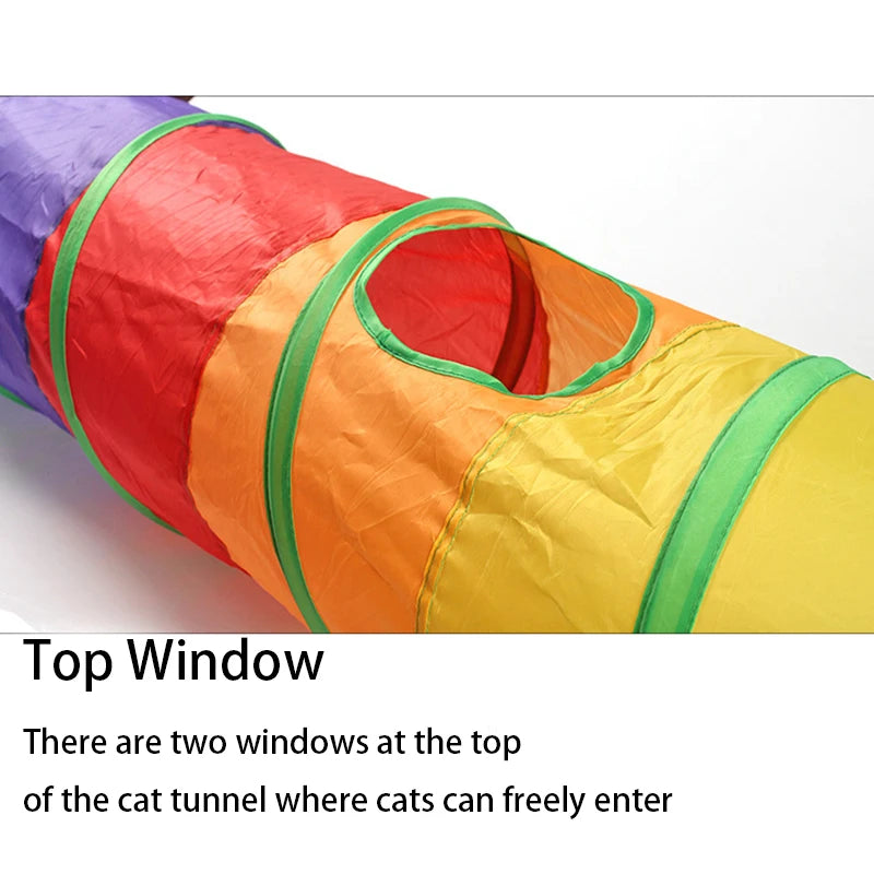 Interactive Foldable Cat Tunnel: Training Toy for Kittens and Puppies