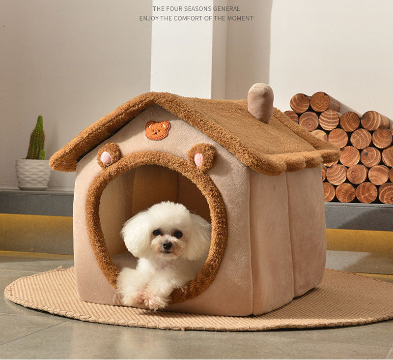 Foldable Dog House Kennel Bed