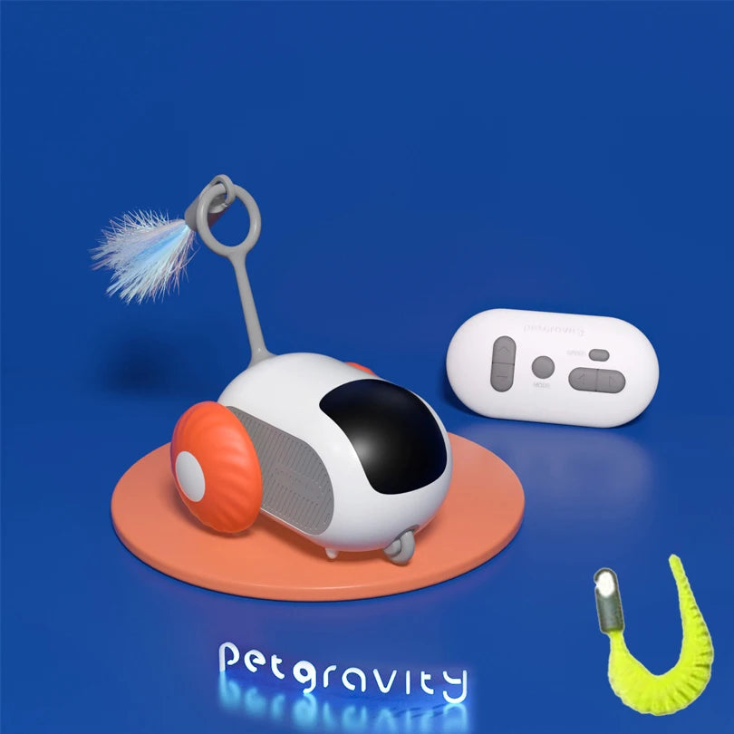 Remote Control Smart Electric Cat Toy,Interactive Cat Toys for Indoor Cats,Gravity Automatic Mobile Car Toy
