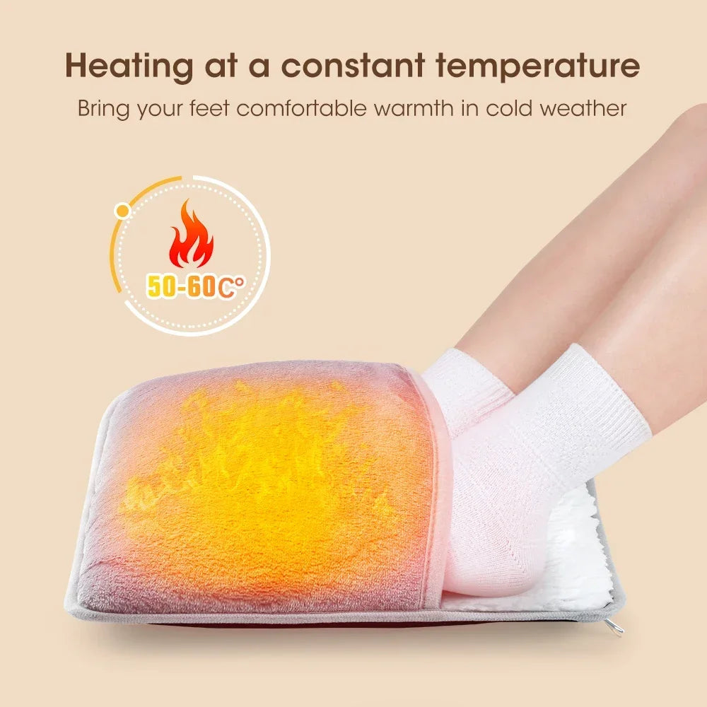 Durable USB charging cable included for convenient power connection with the heated foot warmer.
