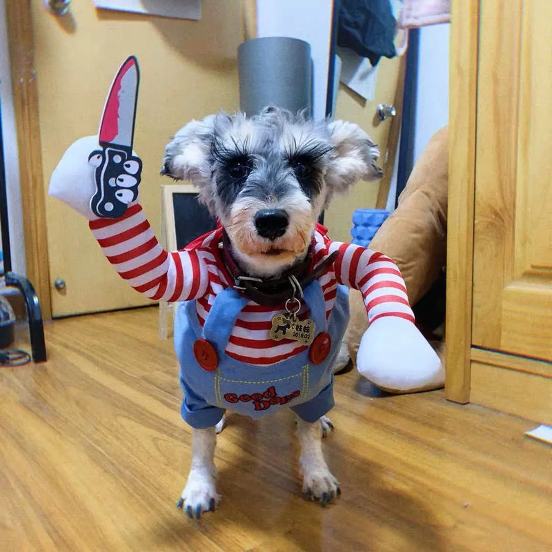 Pet Deadly Dog Costume, Cute Dog Cosplay Halloween Christmas Funny Costume