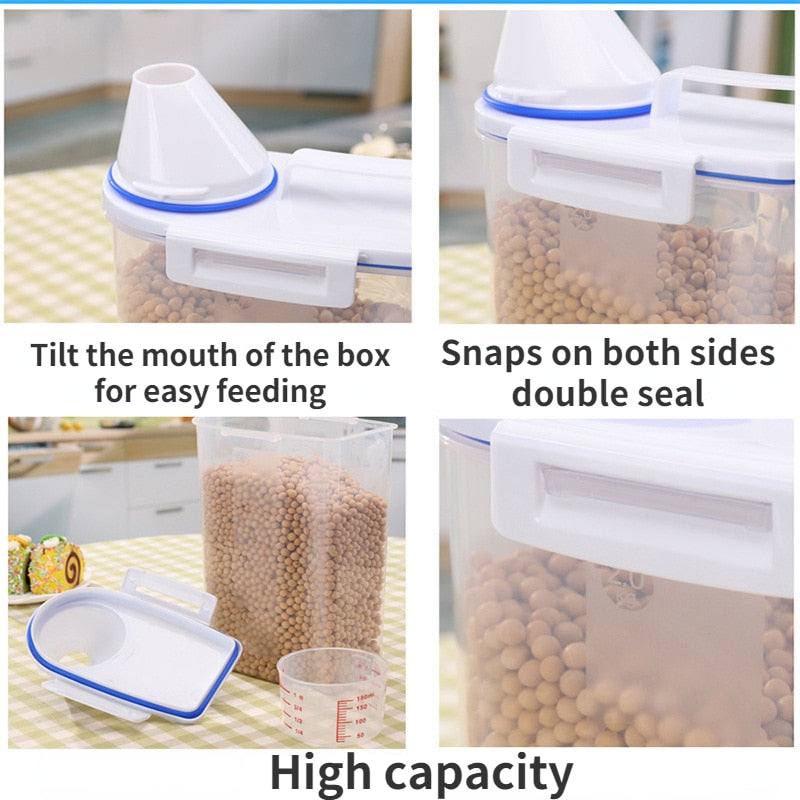 Dog Cat Food Plastic Storage Tank