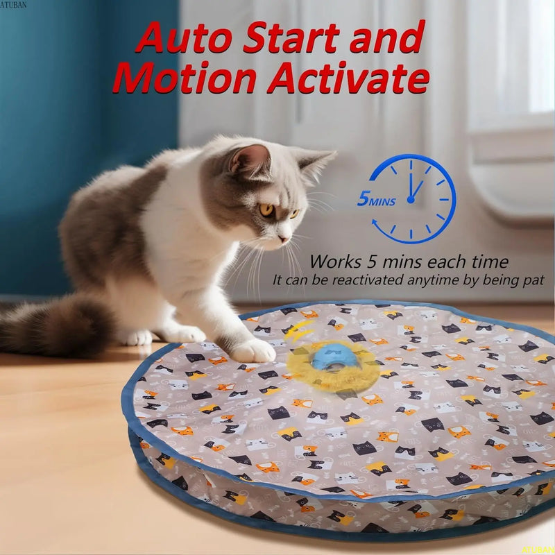 Motion-Activated Hide and Seek Cat Toy with Chirping Sounds