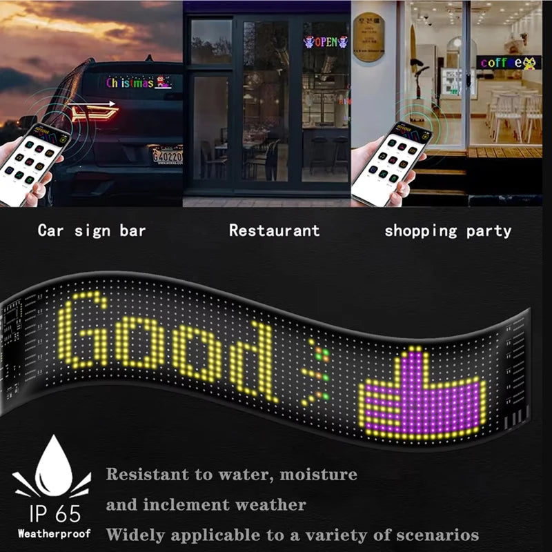 Demon Eyes LED Car Lights – APP Controlled Matrix Display for Cars & Trucks